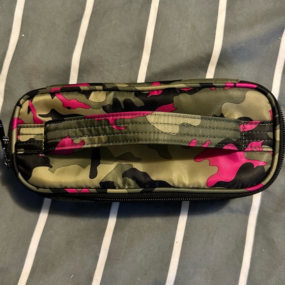 Lug Double Decker Cosmetic Case in Camo Orchid - Picture 2 of 8